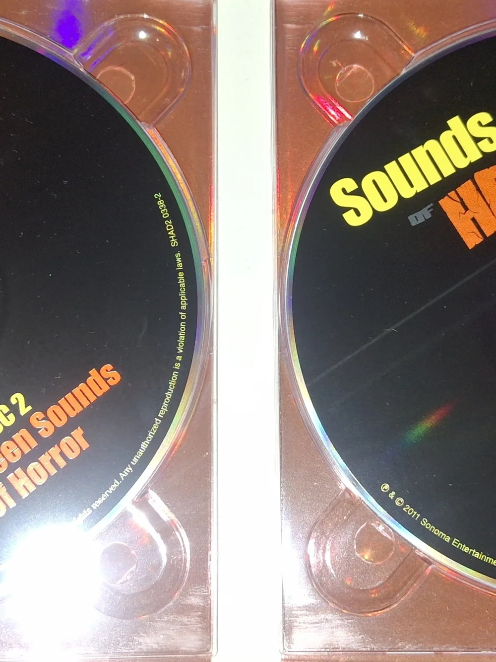 Sounds of Horror Halloween Party CDs - Orange Holographic